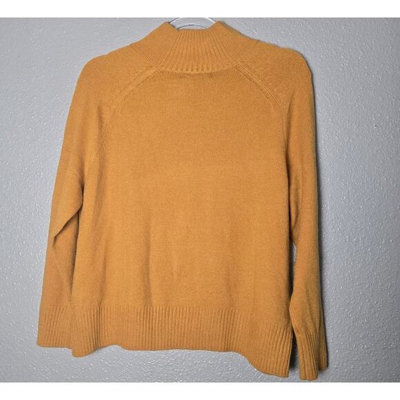 Banana Republic Petite Women's Mustard Yellow Pullover Turtleneck Sweater - Picture 2 of 7